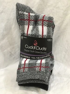 Cuddl Duds Women's Plushfill Super Soft Crew Sock, 6 Pair New - Picture 1 of 5
