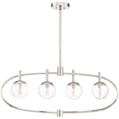 Craftmade 45574-PLN Piltz 4-Light 40" Wide Linear Chandelier Polished Nickel - Image 1 of 2