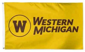 Western Michigan Broncos 3x5 ft College NCAA Team W Logo Gold Flag / Banner - Picture 1 of 1
