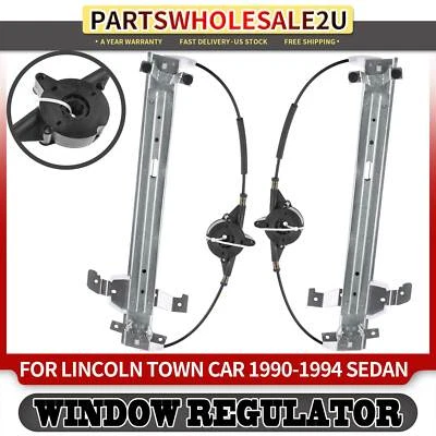 Front Electric Power Window Regulators w/o Motor for Lincoln Town Car 1990-1994 Foto 1 de 4