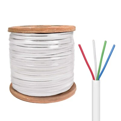 Cable termostático 20/4 HVAC cobre desnudo CMR/circuito de alimentación elevador 500 pies blanco Foto 1 de 4