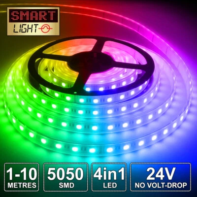 1-10m RGBW/RGBWW 4-in-1 Colour Changing LED Light Strip *12V*5050*60 LED/M* - Image 1 of 2