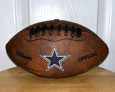 NEW Wilson NFC AFC Cowboys Logo Soft Touch Mini Football 9" Licensed WTF1549 HDV - Image 1 of 4