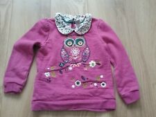Girls 18-24 Months Owl Jumper Sequins Embroidered 1.5-2 Years 
