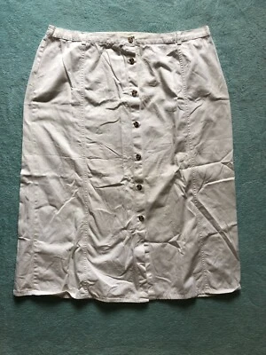 Papaya White Denim Skirt UK 20 — 第 1/4 张图片