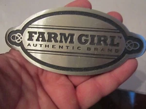 FARM GIRL AUTHENTIC BRAND BELT BUCKLE - VERY LARGE - GW13 - Picture 1 of 2