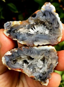 69g Un Par Boutique Natural Fantástica Geoda Cristal Ágata Espécimen Brasil ip1538 - Imagen 1 de 9
