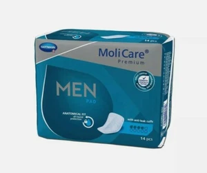 1x MoliCare Premium Men Incontinence Pad - 4 Drops Pack of 14 - 475ml - Picture 1 of 2