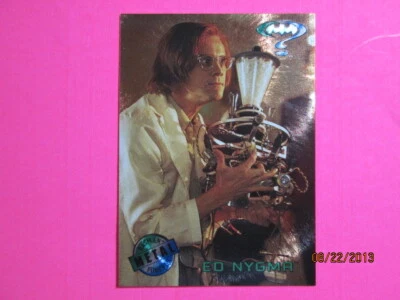 1995 BATMAN FOREVER METAL - MOVIE PREVIEW CARD - ( 3 OF 8 ) EDWARD NYGMA - Image 1 of 2