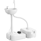 Outsunny 24L Portable Portable Hand wash Sink Hand Washing Basin Water Tank HDPE