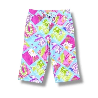 Pantalones Capri Lilly Pulitzer Niñas Dakota Boardwalk Talla 8 Coloridos Florales Nuevos Foto 1 de 4