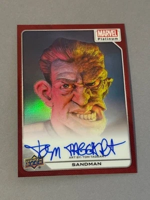 Sandman Auto 2023 Marvel Platinum Upper Deck Autograph Tom Taggart Spider-Man sp - Image 1 of 2