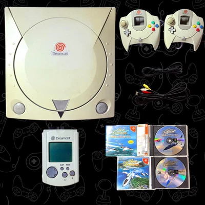 SEGA Dreamcast HKT-3000 Console Set Controller VMU, Aero Dancing Blue Impulse JP - Image 1 of 4