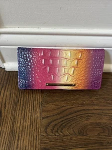 BRAHMIN Ady Bi-Fold Wallet Confection Ombre Melbourne Genuine Leather NWT - Picture 1 of 6