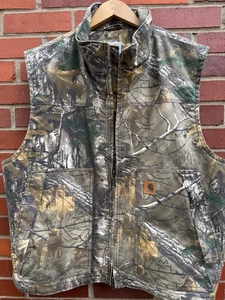 Carhartt Realtree Camouflage Stehkragen Reißverschluss Canvas isolierte Weste - 2XL - Bild 1 von 5