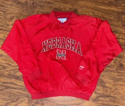 Logo 7 Windbreaker Jacket Nebraska Cornhuskers 90s Size M - Image 1 of 3
