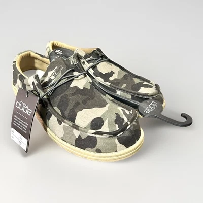 Mocassim Hey Dude Wally Lavado Camuflado Masculino Tamanho 12 - Novo em folha - Imagem 1 de 4