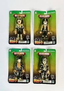 Vintage 4er Set Kiss Rock Band Headliner Super Posebles Biegefiguren 2000 - Bild 1 von 6