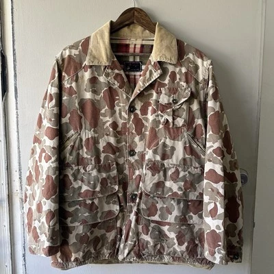 Vintage 50s Frog Skin Camo Red Head Hunting Jacket Rare - Image 1 of 4