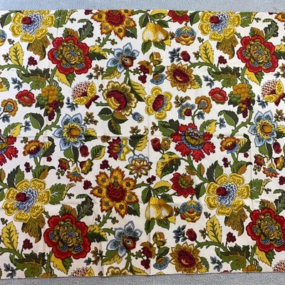 Vintage Gabrielle Cie Floral Fabric 54x35 Scothgard Mod Retro Print Preshrunk - Image 1 of 4