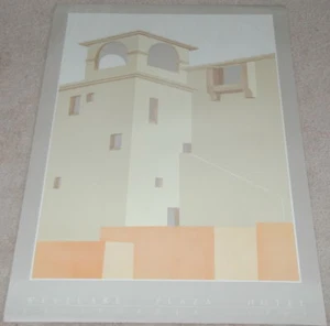 Vintage Rare Print "1983 WEST LAKE PLAZA HOTEL"36"X 24" Modernism - Picture 1 of 4