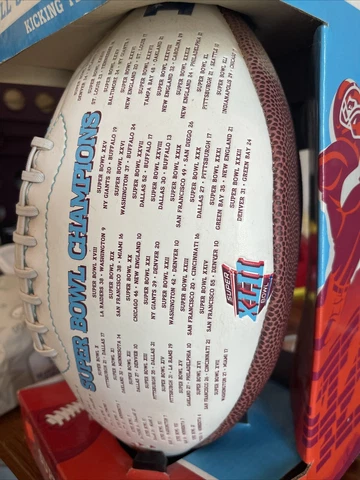 2008 Official NFL Super Bowl XLII Champions Full Size Football NYG Patriots Cover