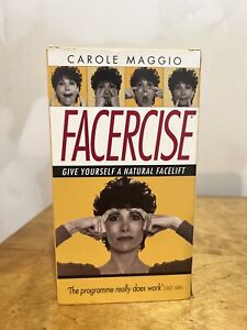 CAROLE MAGGIO FACERCISE THE NATURAL FACE-LIFT VHS TAPE Weird Obscure RARE