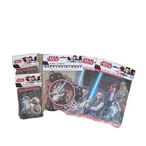 (16) Star Wars Party Invitations & Envelopes (1) Happy Birthday Banner (16) Bags - Picture 1 of 12