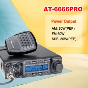 Nuevo Anytone AT-6666pro 80W 10M Radioaficionado AM FM USB LSB PA CW Modo Radio CB - Imagen 1 de 14