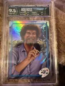 Cardsmiths Bob Ross Serie 1 Arcobaleno Holofoil HGA 9,5 2023 Etichetta Match - Foto 1 di 3