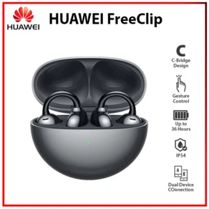 Hwei FreeClip BLACK HD Call Touch Control Clip-on Open Ear Earphone Earbuds - Picture 1 of 6