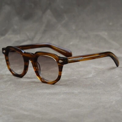 Gafas de sol cuadradas vintage para mujer y hombre gafas de acetato liso lentes polarizadas negras Foto 1 de 4