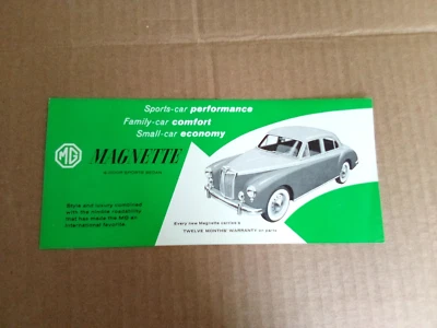 BROCHURE - Vintage MG MAGNETTE CAR SALES BROCHURE Booklet old vintag... - Image 1 of 2
