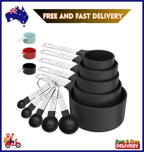 Measuring Cups & Spoons Set, Stackable Cups and Spoons, Nesting Measure Cups wit - Picture 1 of 8