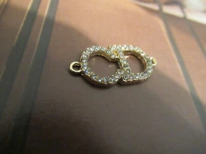 DIOR CHARM 12x24 MM gold tone, crystals THIS IS FOR 1 - Picture 1 of 4