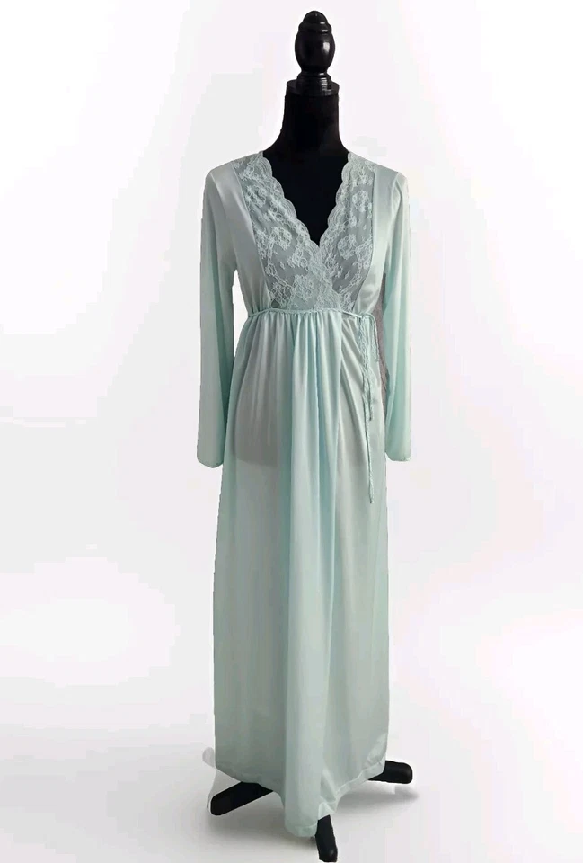 Bata envolvente de encaje de nailon ligera Gilead 3996 vintage de los años 60 talla pequeña  Foto 1 de 4