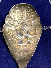 Symbolic pineapple vintage jelly spoon, silverplate K&M England, 6"