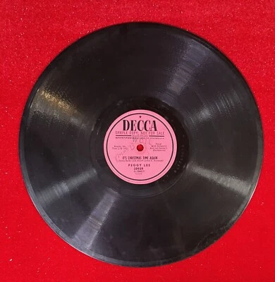 Rare Promotional Record - It’s Christmas Time Again by Peggy Lee 10” 78 rpm - Image 1 of 4