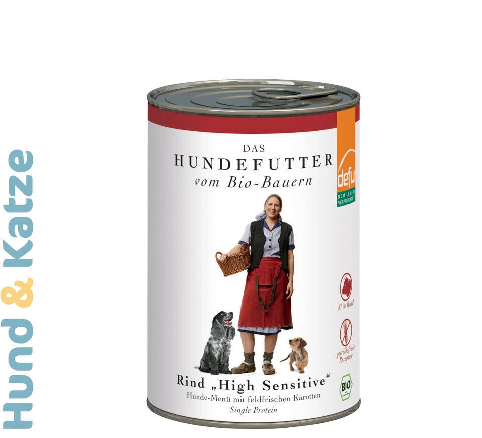 12x410 g defu BIO-NASSFUTTER ADULT SENSITIVE RIND GETREIDEFREI/MONO-PROTEIN - Bild 1 von 1