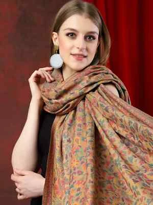 The Kalam Kaari Shawl Paisley Scarf Wrap Stole Women Warm Wool Premium quality - Image 1 of 4