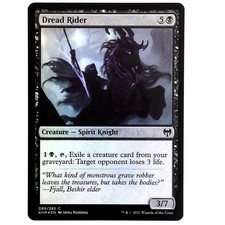 Dread Rider - Foil M/NM Black Creature Spirit Knight Common CCG TCG MTG KHM