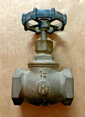 Ohio Brass 1-1/4" Brass Globe Valve 201 100 WSP 175 WOG Threaded USA made - Image 1 of 4