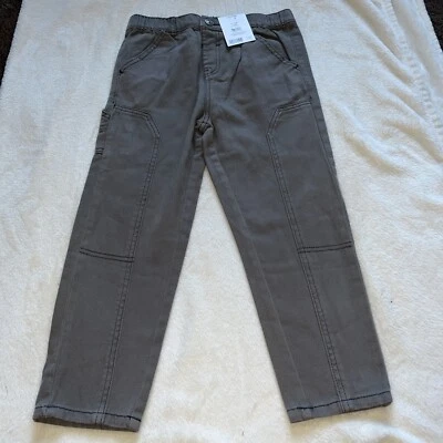 BNWT George Boys Age 6-7 Grey 1/2 Elastic Waist Utility Trousers  - Image 1 of 4