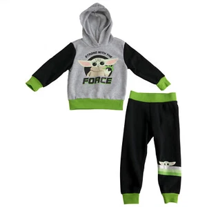 Star Wars Grogu Strong With The Force Infant 2-Piece Fleece Hoodie Set Grey - Picture 1 of 14