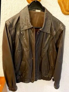 Lederjacke Herren Größe 48 (M), dunkelbraun, Besonderheiten - Bild 1 von 6