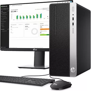 HP G4 Tower Desktop PC Intel i5-8500 16GB Ram 1TB SSD 1TB HDD New 22" LED Win 11 - Picture 1 of 7