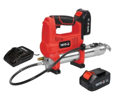 YATO Ingrassatore a batteria 18V 620 Bar cilindro con batteria 3Ah e caricatore pressa a batteria grasso