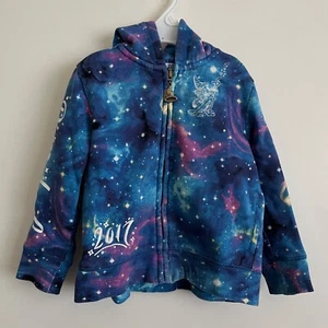 Disney Parks 2017 Galaxy Full Zip Hoodie Blue and Purple-Girls Size XXS - Picture 1 of 7