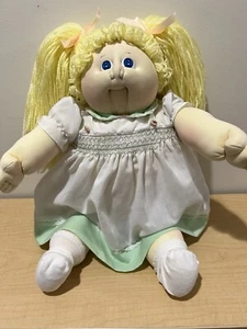 Vintage Cabbage Patch Kids Soft Sculpture Little People Blonde Ponies Girl Doll - Picture 1 of 20