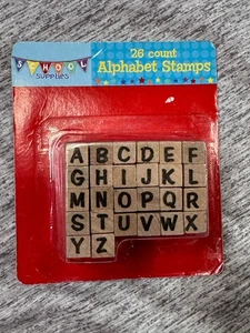Vintage Wooden Rubber Stamps Alphabet - Picture 1 of 2